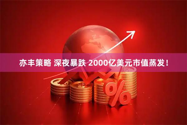 亦丰策略 深夜暴跌 2000亿美元市值蒸发！